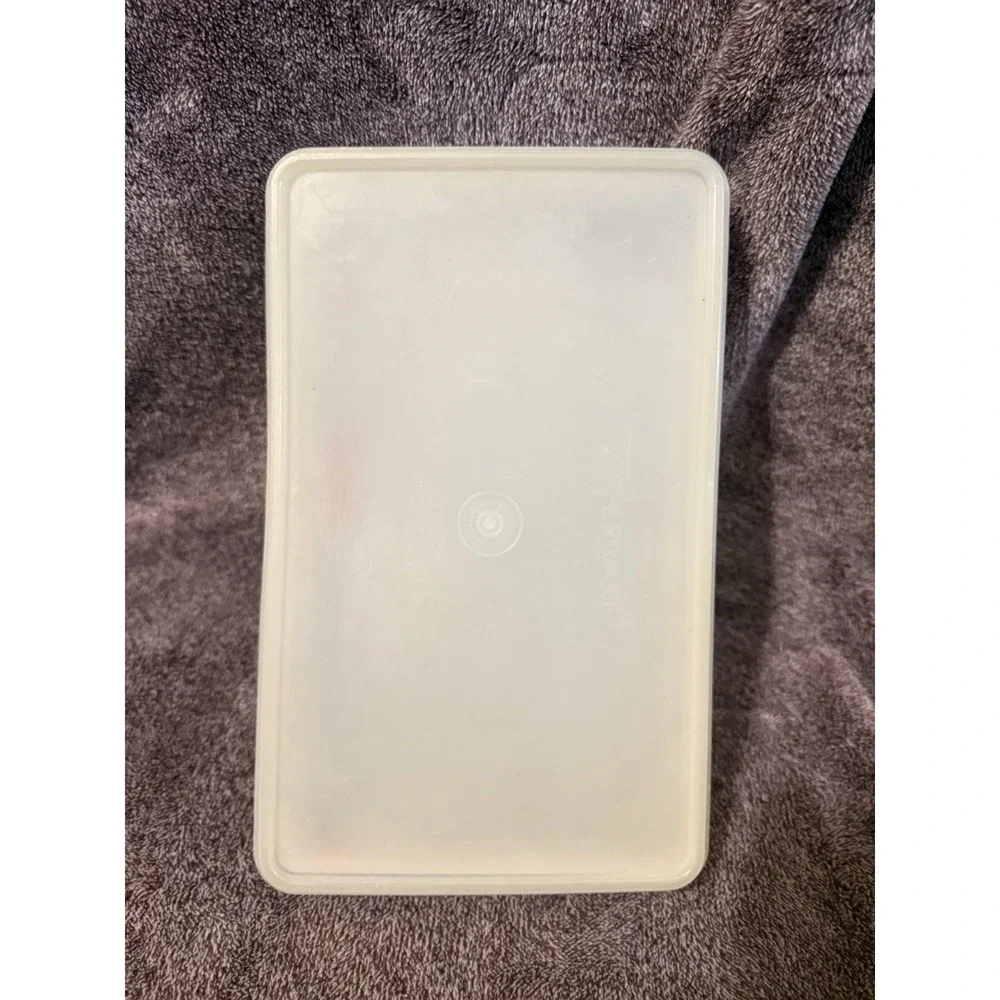 Vintage Tupperware 794-2 Bacon Deli Meat Keeper Container White Sheer Lid 795-20